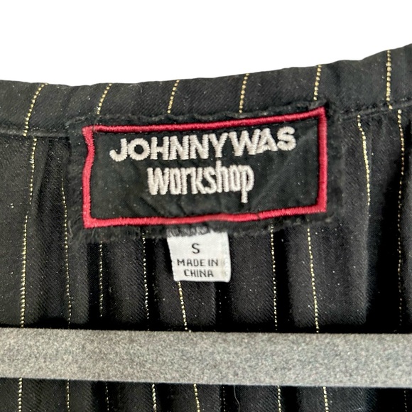 Johnny Was Embroidered Black Blouse. Roomy Sz S - Picture 4 of 10